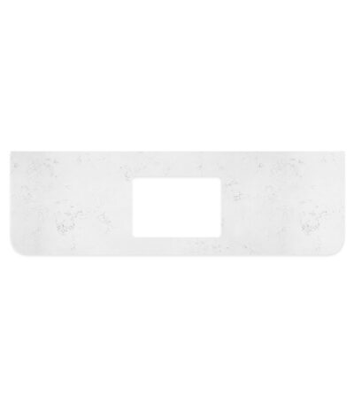 Bianco Marble Silica Free Stone Top, Curved Full Depth with Single Undermount Basin Hole, 1500mm