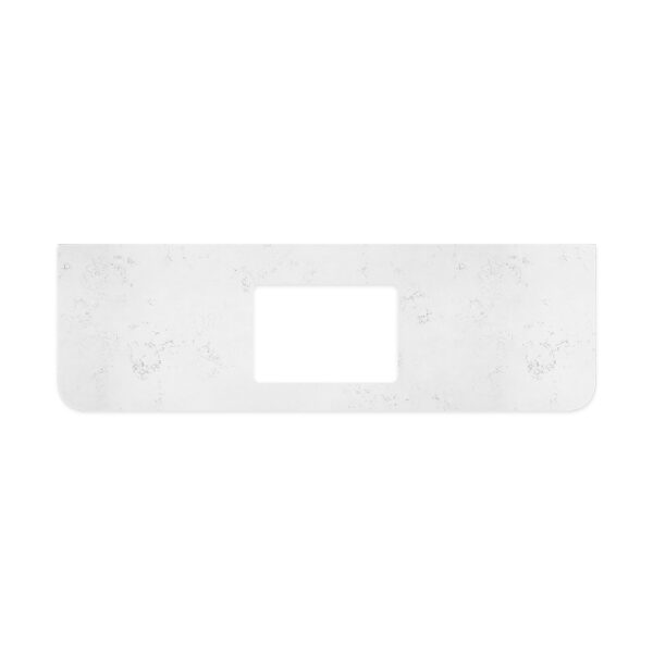 Bianco Marble Silica Free Stone Top, Curved Full Depth with Single Undermount Basin Hole, 1500mm