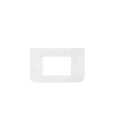 Bianco Marble Silica Free Stone Top, Curved Full Depth with Single Undermount Basin Hole, 750mm