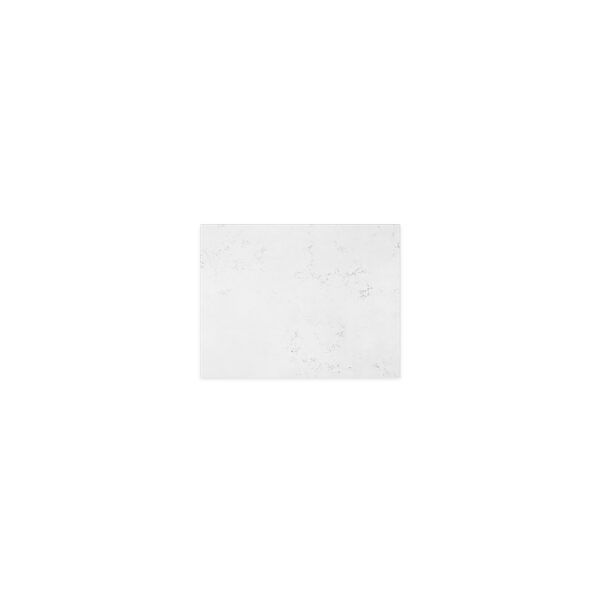 Bianco Marble Silica Free Stone Top, Rectangular Full Depth, 600mm