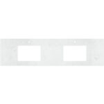Bianco Marble Silica Free Stone Top, Rectangular Full Depth with Double Undermount Basin Hole & Tap Holes, 1800mm