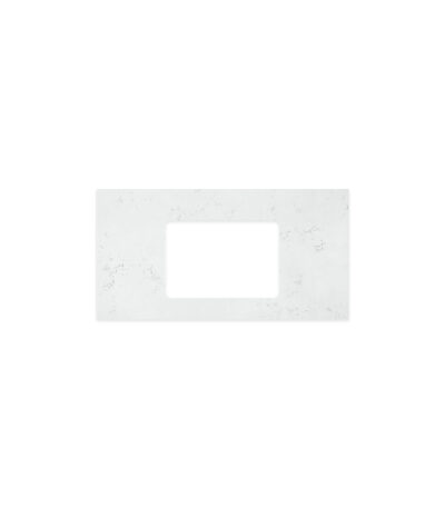 Bianco Marble Silica Free Stone Top, Rectangular Full Depth with Single Undermount Basin Hole, 900mm
