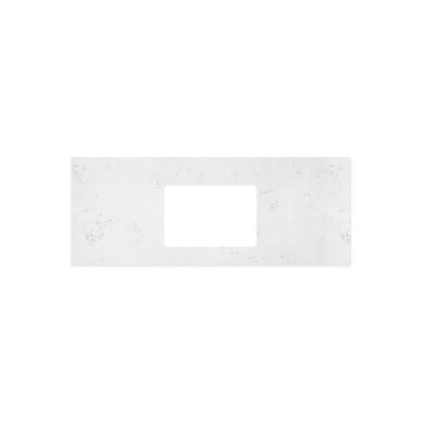 Bianco Marble Silica Free Stone Top, Rectangular Full Depth with Single Undermount Basin Hole, 1200mm