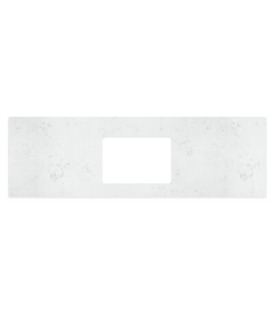Bianco Marble Silica Free Stone Top, Rectangular Full Depth with Single Undermount Basin Hole, 1500mm