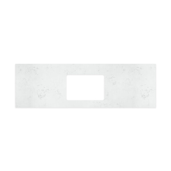 Bianco Marble Silica Free Stone Top, Rectangular Full Depth with Single Undermount Basin Hole, 1500mm