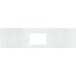 Bianco Marble Silica Free Stone Top, Rectangular Full Depth with Single Undermount Basin Hole, 1800mm