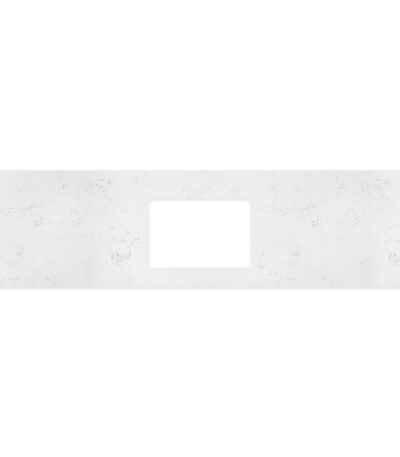 Bianco Marble Silica Free Stone Top, Rectangular Full Depth with Single Undermount Basin Hole, 1800mm