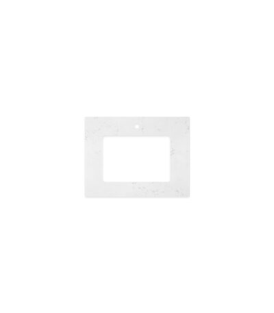 Bianco Marble Silica Free Stone Top, Rectangular Full Depth with Single Undermount Basin Hole & Tap Hole, 600mm