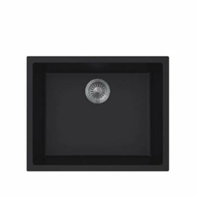 Black Single Bowl Granite Sink - 570x470x114mm | LXG-165963