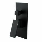 Blaze Black Shower/Bath Mixer Diverter Long Cover | OX0115L.ST