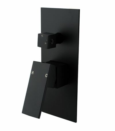Blaze Black Shower/Bath Mixer Diverter Long Cover | OX0115L.ST
