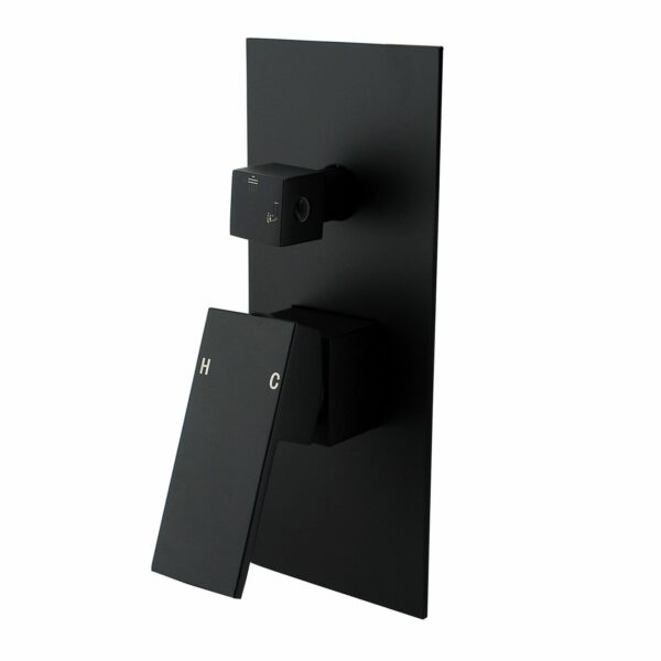 Blaze Black Shower/Bath Mixer Diverter Long Cover | OX0115L.ST