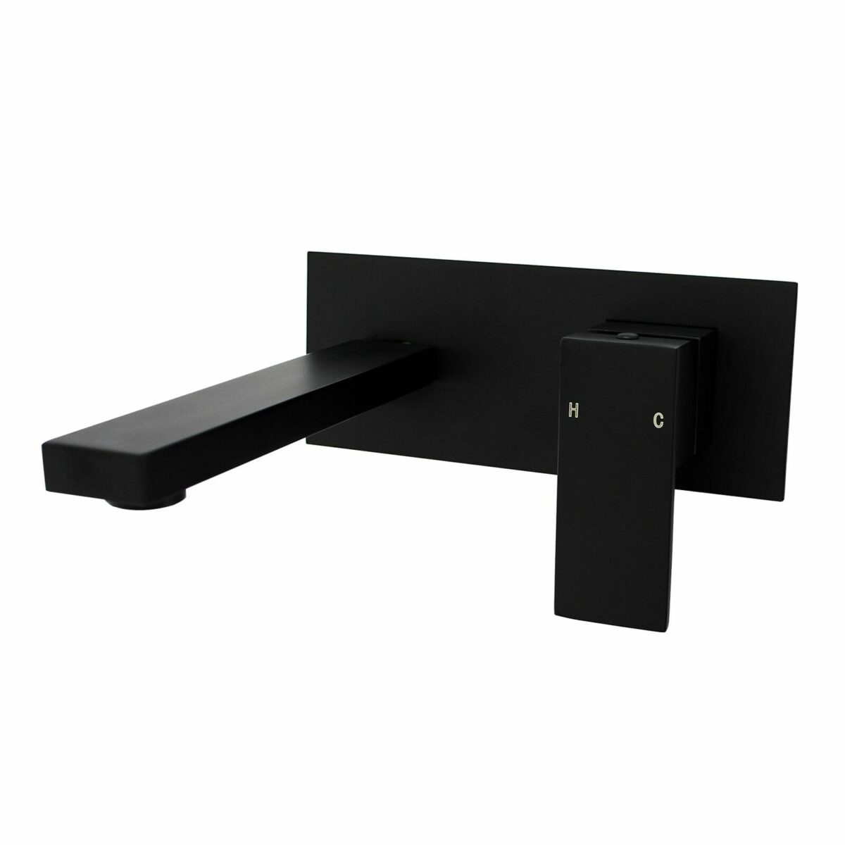 BLAZE Matt Black Wall Mixer With Spout | OX0113-2-EX.BM