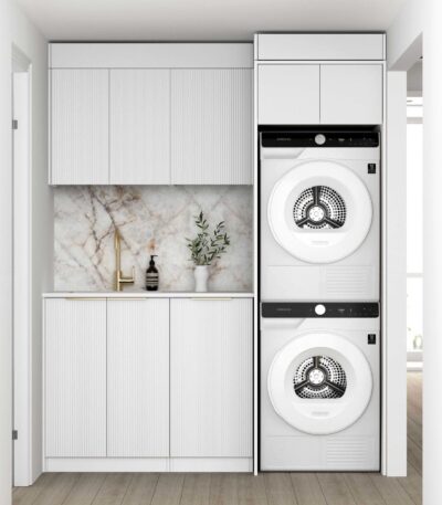 Bondi White Laundry Kit 1715x600x2100