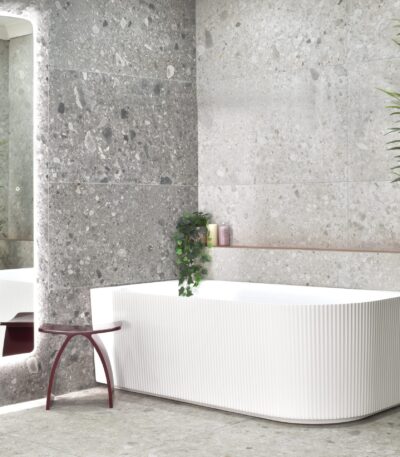 Brighton Groove Fluted Oval Freestanding - Left Corner Bathtub - Matt White - No Overflow - 1500mm | SB784-L-1500MW
