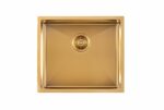 Brushed Gold 1.2mm Handmade Top/Undermount Single Bowl Kitchen/Laundry Sink - 490x440x230mm | TWM1G