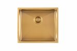 Brushed Gold 1.2mm Handmade Top/Undermount Single Bowl Kitchen/Laundry Sink - 490x440x230mm | TWM1G