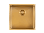 Brushed Gold Stain Stainless Steel Handmade Single Bowl Sink for Flush Mount and Undermount - 440x440x205mm | TWM8G