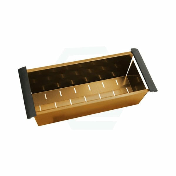 Brushed Gold Stainless Steel Kitchen Sink Colander - 440x190x130mm | TWMC2G