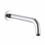 Brushed Nickel Round Wall Straight Shower Arm - 400mm | BU0108.SA