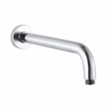 Brushed Nickel Round Wall Straight Shower Arm - 400mm | BU0108.SA
