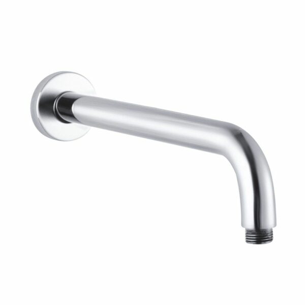 Brushed Nickel Round Wall Straight Shower Arm - 400mm | BU0108.SA