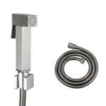 Brushed Nickel Toilet Bidet Spray Kit with Stainless Steel Hose