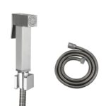 Brushed Nickel Toilet Bidet Spray Kit with Stainless Steel Hose