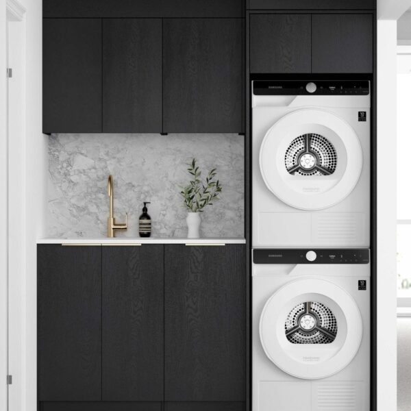 Byron/Bondi Black Oak Laundry Kit 1715x600x2100