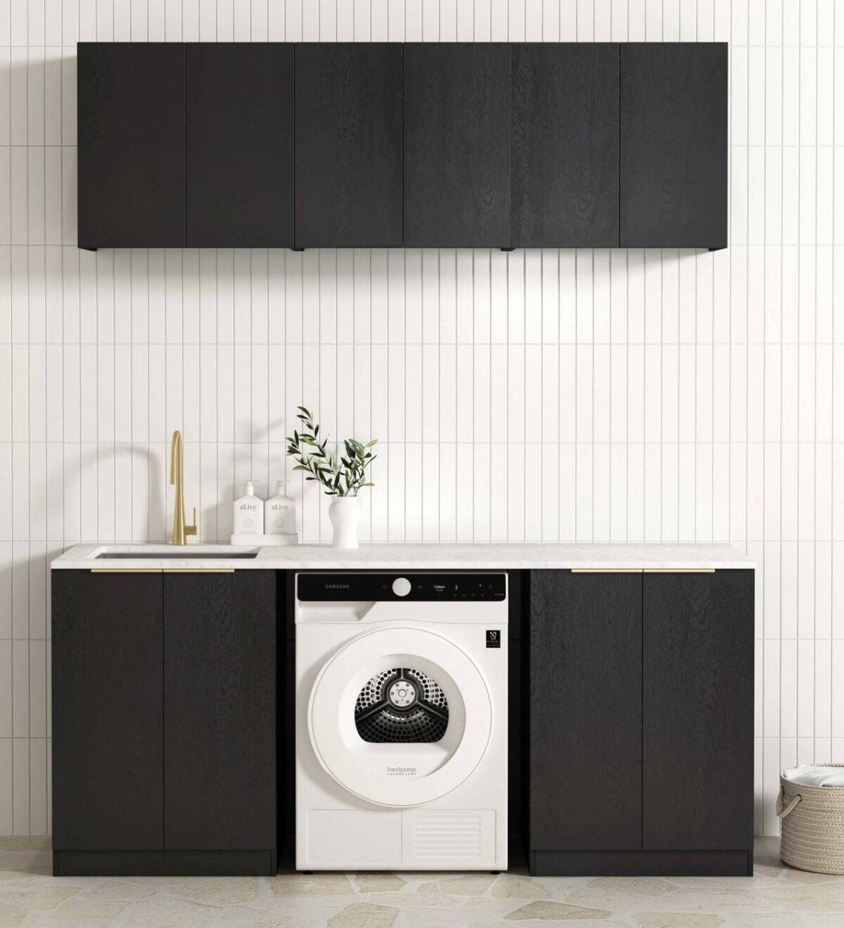 Byron/Bondi Black Oak Laundry Kit 1960x600x2100