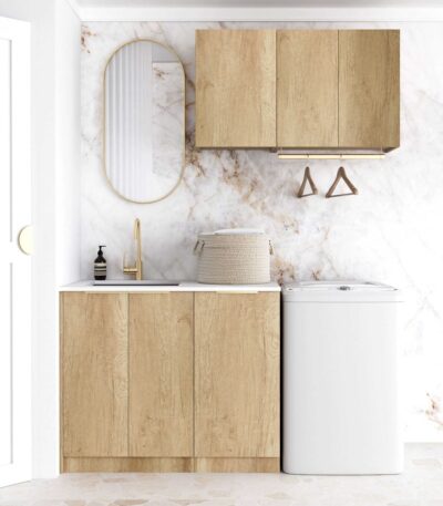 Byron/Bondi Natural Oak Laundry Kit 1715x600x2100