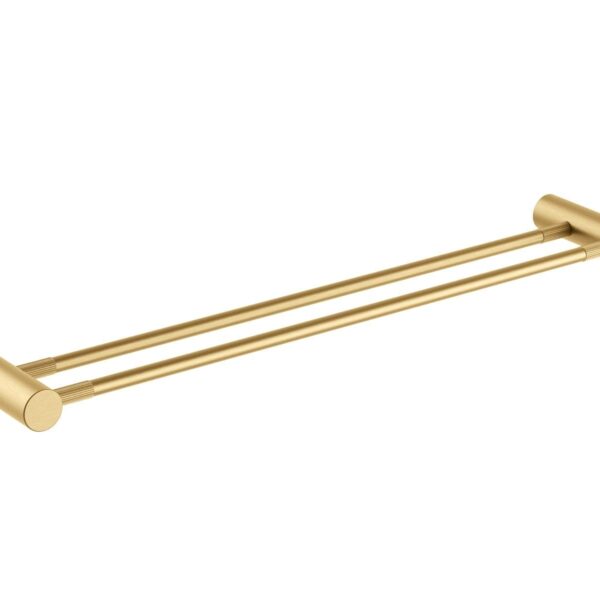 CADDENCE Brushed Brass Double Towel Rail - 600mm | BUYG9002.TR
