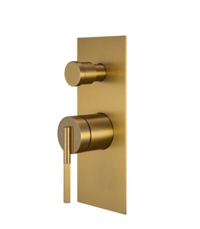 CADDENCE Brushed Brass Wall Mixer with Diverter | BUYG0244.ST