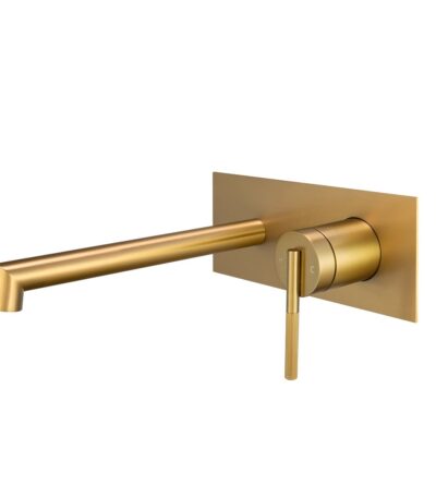 CADDENCE Brushed Brass Wall Mixer with Spout | BUYG0243.BM