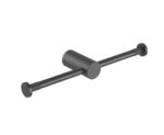CADDENCE Brushed Gun Metal Grey Double Toilet Paper Holder | BUGM9005.TR