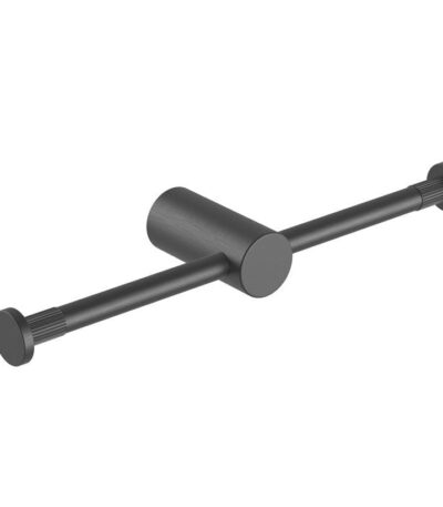CADDENCE Brushed Gun Metal Grey Double Toilet Paper Holder | BUGM9005.TR
