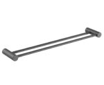 CADDENCE Brushed Gun Metal Grey Double Towel Rail - 600mm | BUGM9002.TR
