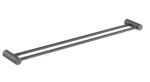 CADDENCE Brushed Gun Metal Grey Double Towel Rail - 800mm | BUGM9002.8.TR