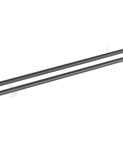 CADDENCE Brushed Gun Metal Grey Double Towel Rail - 800mm | BUGM9002.8.TR