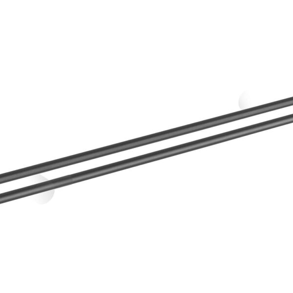 CADDENCE Brushed Gun Metal Grey Double Towel Rail - 800mm | BUGM9002.8.TR