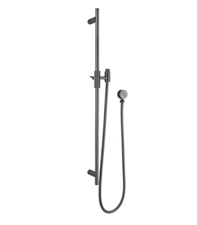 CADDENCE Brushed Gun Metal Grey Shower Rail without Handheld Shower | BUGM2151.SH.N