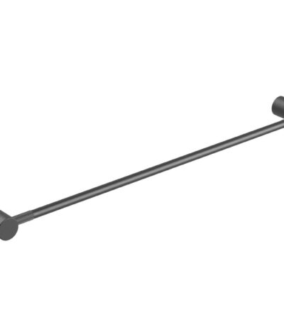 CADDENCE Brushed Gun Metal Grey Single Towel Rail - 600mm | BUGM9001.TR