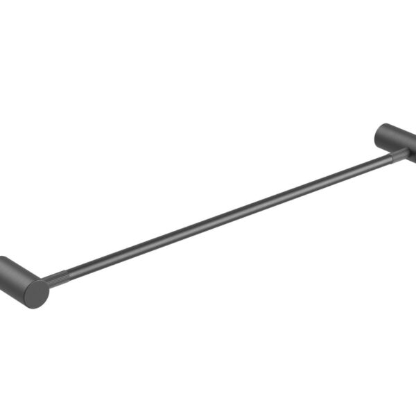 CADDENCE Brushed Gun Metal Grey Single Towel Rail - 600mm | BUGM9001.TR