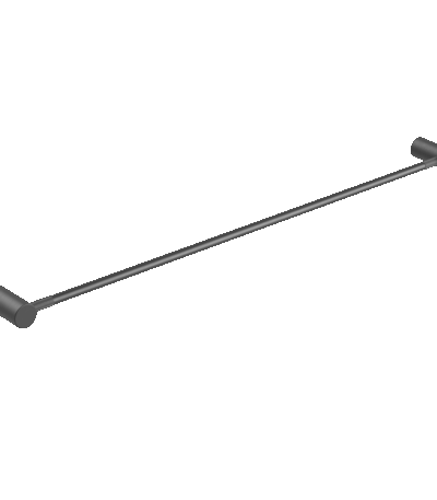 CADDENCE Brushed Gun Metal Grey Single Towel Rail - 800mm | BUGM9001.8.TR