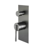 CADDENCE Brushed Gun Metal Grey Wall Mixer with Diverter | BUGM0244.ST