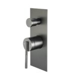 CADDENCE Brushed Gun Metal Grey Wall Mixer with Diverter | BUGM0244.ST
