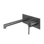 CADDENCE Brushed Gun Metal Grey Wall Mixer with Spout | BUGM0243.BM