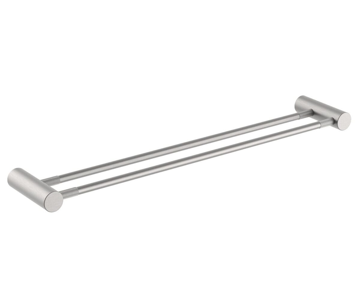CADDENCE Brushed Nickel Double Towel Rail - 600mm | BU9002.TR