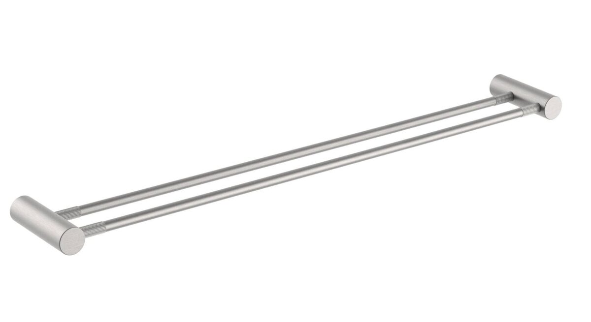 CADDENCE Brushed Nickel Double Towel Rail - 800mm | BU9002.8.TR
