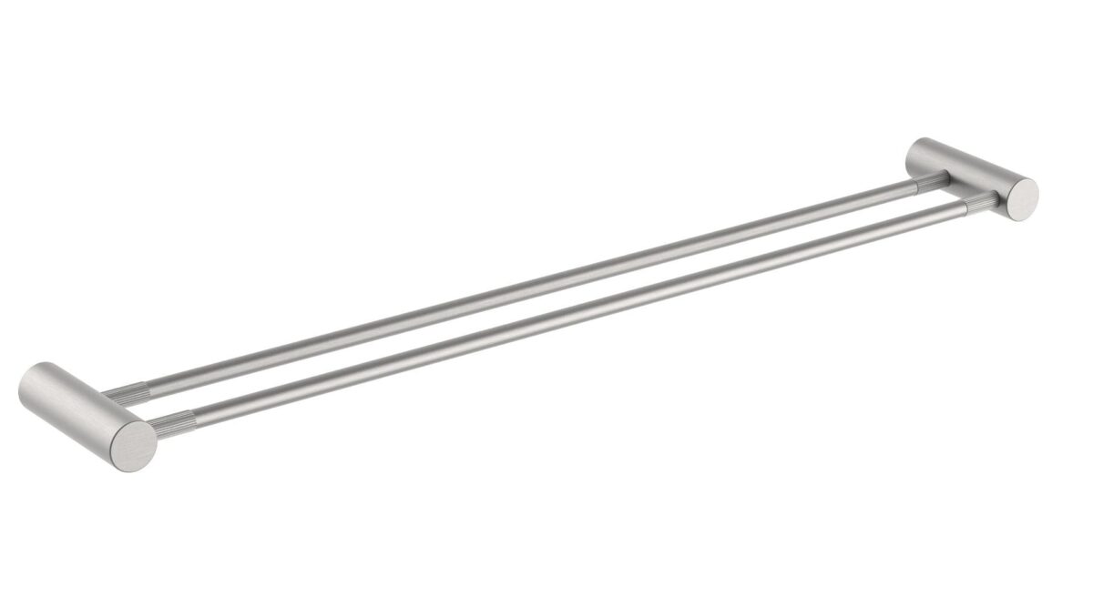 CADDENCE Brushed Nickel Double Towel Rail - 800mm | BU9002.8.TR